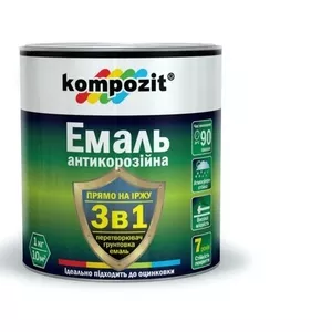 Эмаль антикоррозионная 3в1 Kompozit 10 кг