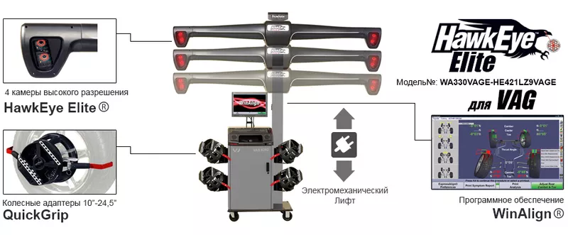 развал схождение hunter 3d WA330VAGE+HE421LZ9VAGE