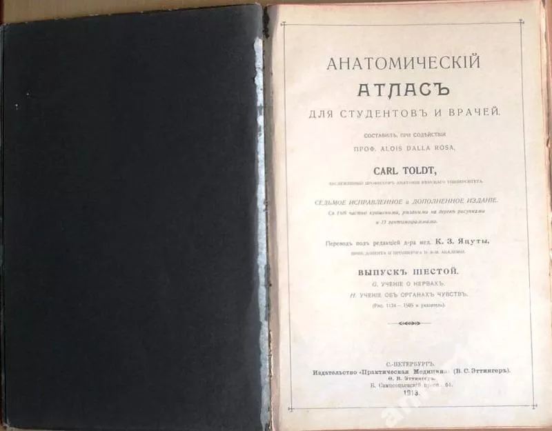 Анатомический атлас для студентов и врачей. Выпуск 4, 5 и 6.1913 г 3