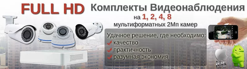 Профессиональный комплект HD видеонаблюдения на 8 камер от HIKVISION