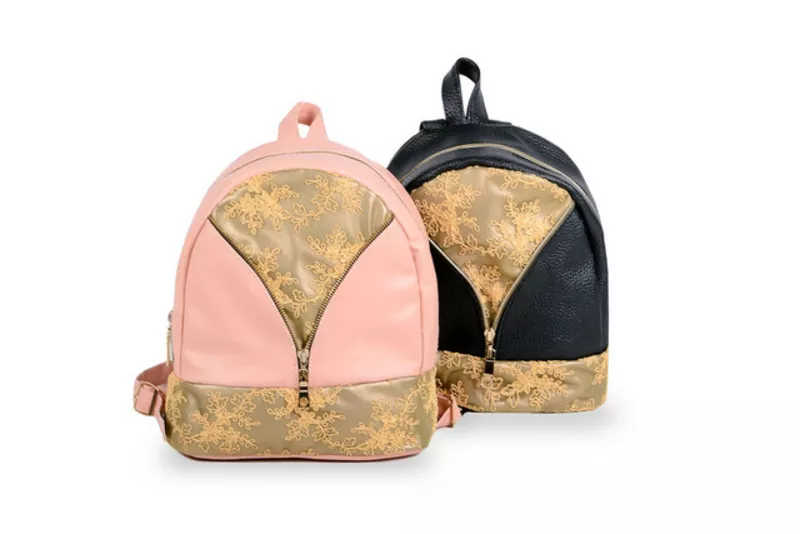 Городской стильный , кожаный рюкзак - для модных женских образов тренды 2